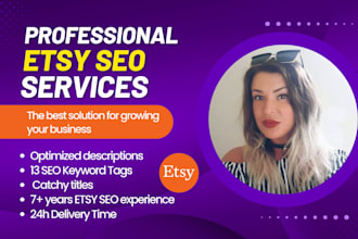 write SEO etsy listings in german, do etsy product listing to boost sales