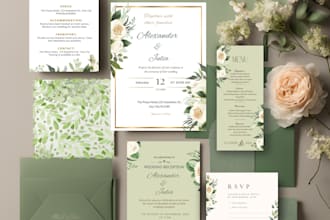 design a perfect wedding invitation suite for your wedding