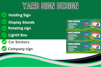 design professional yard sign,company sign,car sticker