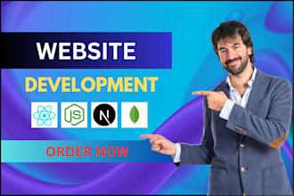 do website development as full stack web, front end, backend development