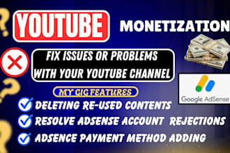 fix youtube monetization issues copyright and adsense problem reused content