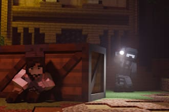 create 3d minecraft picture for you