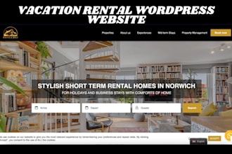 build vacation website booking website short term vacation rental website