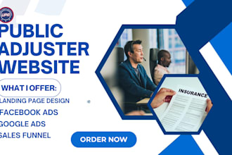 design public adjuster website insurance claim public adjuster landing page