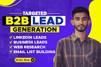 provide b2b lead generation web research and data enrichment