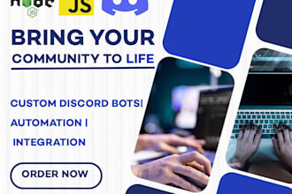 develop a custom discord bot with advanced features using discordjs