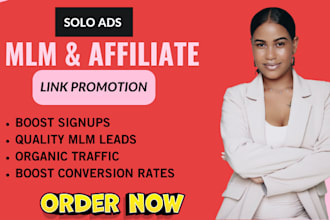 do mlm promotion, affiliate marketing, blast usa solo ads, or any website link