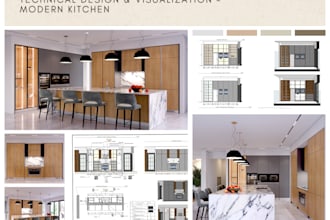 create for you drawings of kitchen, cabinet furniture