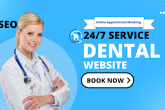 create dental, dentist, healthcare and health related websites with SEO