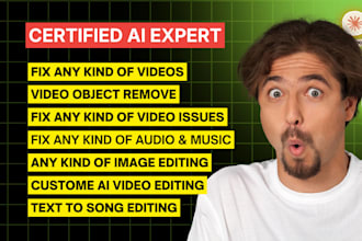 do ai video editing, ai image editing, ai art fix and video object removal