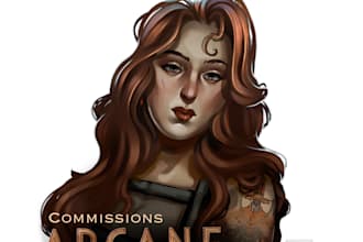 digitally paint a portrait in the style of arcane