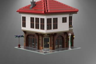 create 3d custom model lego design, lego minifigures, moc car manual instruction