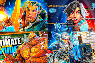 create a professional marvel rivals thumbnail
