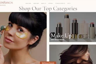 design skin care shopify store cosmetics website beauty dropshipping store