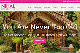 design life coaching website, consulting website for speakers, leaders, trainers