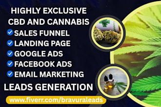 generate highly converting cbd cannabis marijuana hemp spirit ganja kush leads