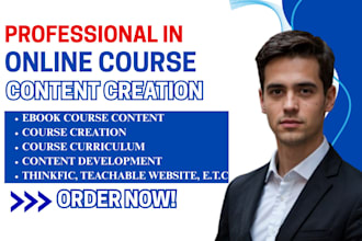do ebook online course, online course content, thinkific course creation