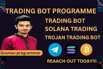 build telegram trading bot, solana trading bot, crypto trading bot, trading bot