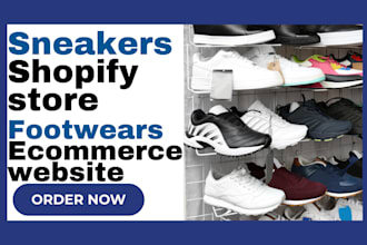 design sneakers shopify store footwears ecommerce website sneakers store