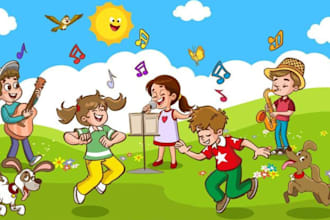 write sing kid song children song education song nursery rhymes jingles lullaby