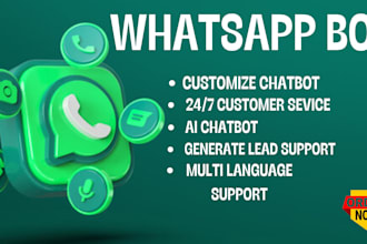 create chatbot development for whatsapp personalize 24 7 customer service