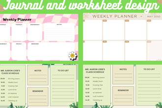 design an engaging daily, weekly, or monthly journal with prompts
