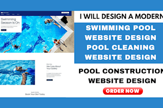 design swimming pool website pool cleaning website pool construction website