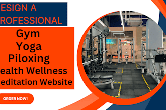 design meditation website yoga, pilates, piloxing, gym, health wellness website