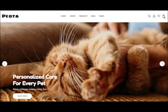 design lucrative pet care shopify store pet store pet website pet care website