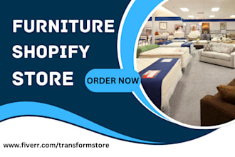 build furniture shopify store furniture dropshipping home decor store website