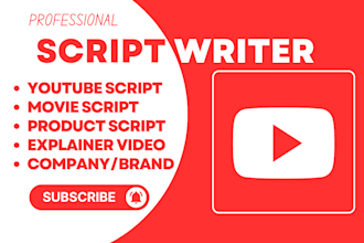 write a creative and professional script for your youtube video script writing