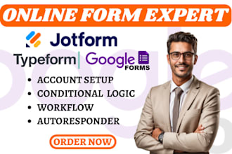 design order form quiz form poll e signing using jotform google form typeform