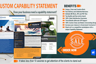design federal government capability statement winning capability statement