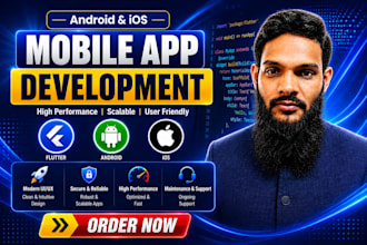 do flutter app development for android and ios