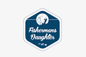 make eye catching fisher mans daughter logo
