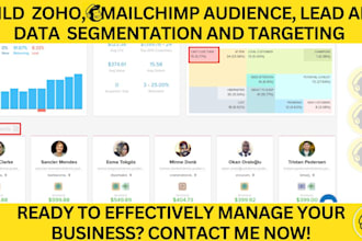 do audience, lead, and data segmentation for zoho and mailchimp targeting