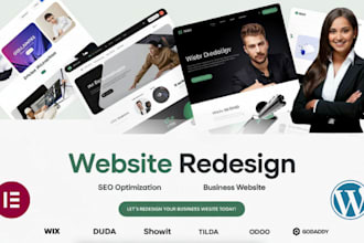 design wix duda website redesign showit tilda odoo godaddy business website seo
