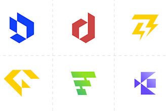 design minimalist monogram or initial letter logo and icon