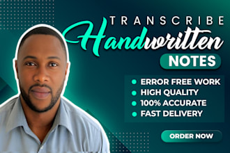 transcribe handwritten notes into digital text