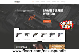 design firearms website gun rifle pistol revolver military weapon website