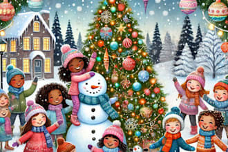 draw greeting card for christmas for your family and friends