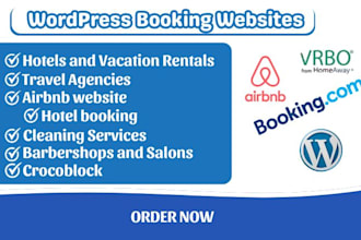 create professional wordpress booking websites for hotels, travel, businesses