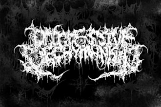 design death metal, black metal and heavy metal logo for your band