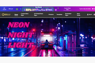 design neon light shopify store neon store neon led light shopify website