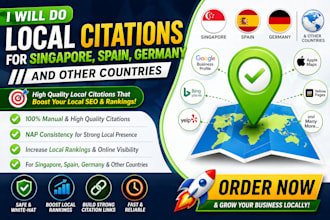 do singapore citations, spain, germany and uk local citations
