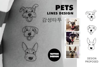 create emotional minimalist tattoos for your pets