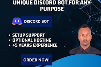 build a unique discord bot for any purpose