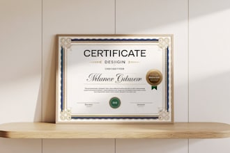 do certificate design, german certificate design diploma certificate or award