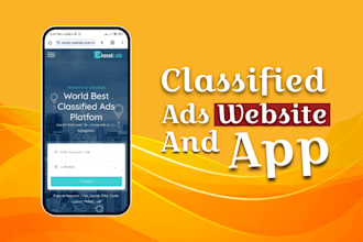 create responsive classified ads website with app
