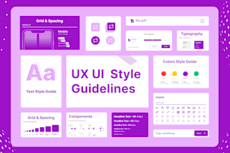 do brand style guide, design system, redesign ux ui  in figma